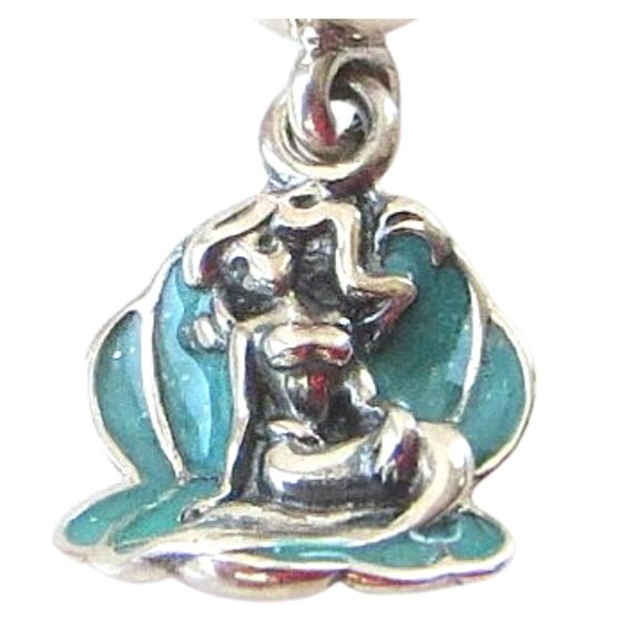 Pandora Little Mermaid Ariel & Sea Shell Enamel & SS .925 Charm 791895EN111 - Picture 2 of 6